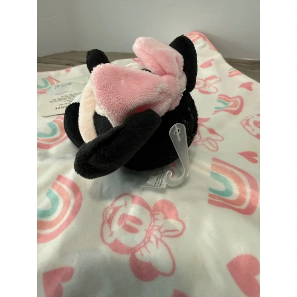 Disney Baby Minnie Mouse Security Blanket NoJo Pink Rainbow Lovey NWT 14x14